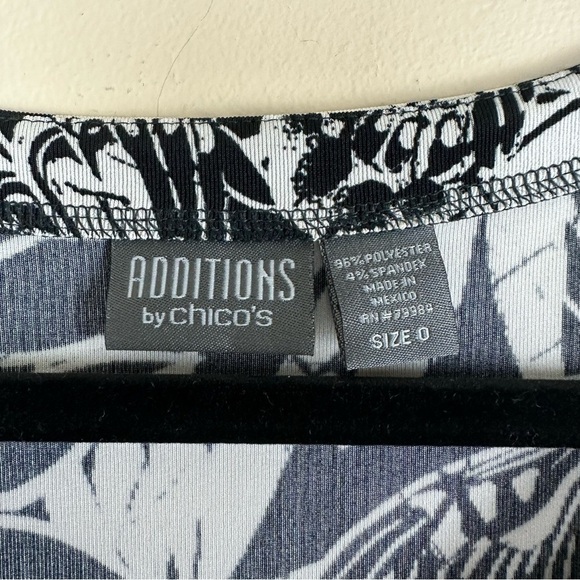 Additions by Chico’s Jersey Knit Dress black&white canvass sketch style size 0 - Picture 5 of 5